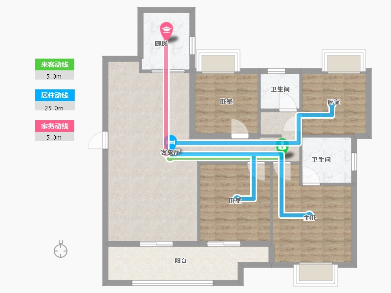 福建省-宁德市-品润悦公馆-95.20-户型库-动静线