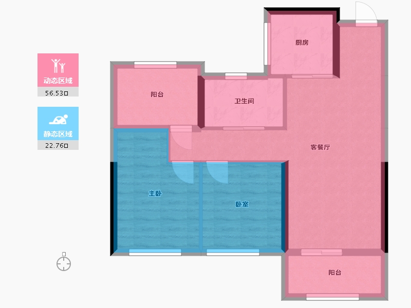 广东省-惠州市-东江新城-12期-65.60-户型库-动静分区