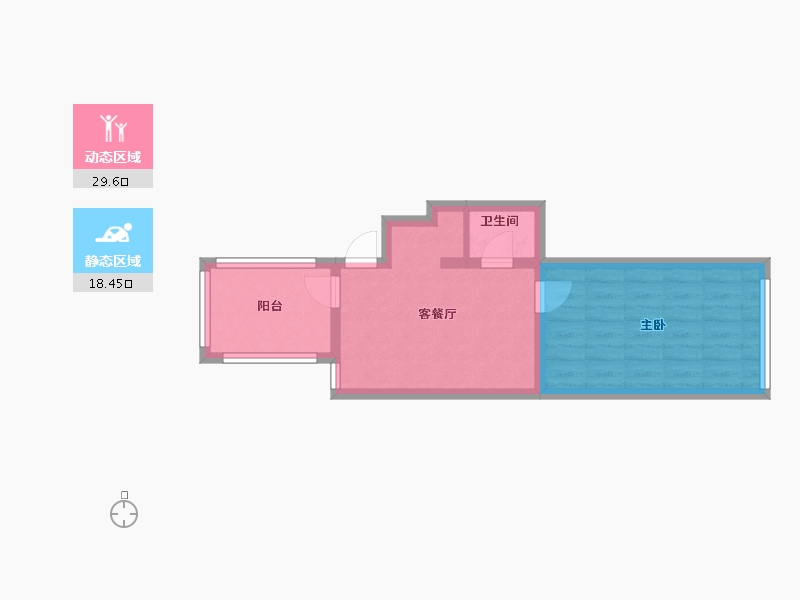 江苏省-南京市-小杨村-50.00-户型库-动静分区