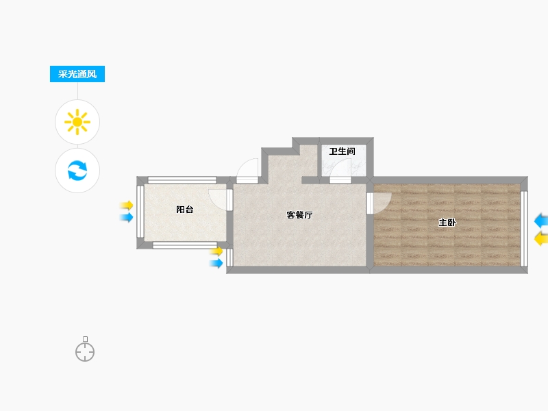 江苏省-南京市-小杨村-50.00-户型库-采光通风