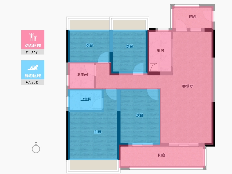 广东省-惠州市-碧桂园南站新城销售中心-100.00-户型库-动静分区