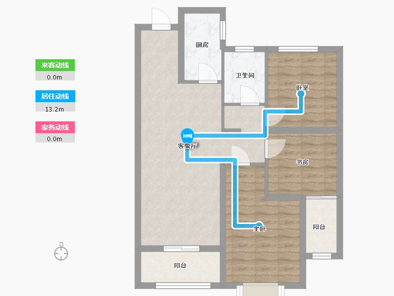 山西省-临汾市-御龙华府-89.87-户型库-动静线