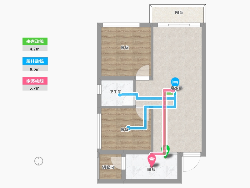 四川省-成都市-锦绣世家-51.95-户型库-动静线