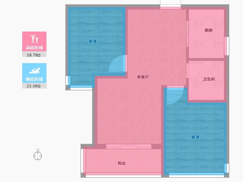 四川省-成都市-悦湖菁领汇-54.75-户型库-动静分区