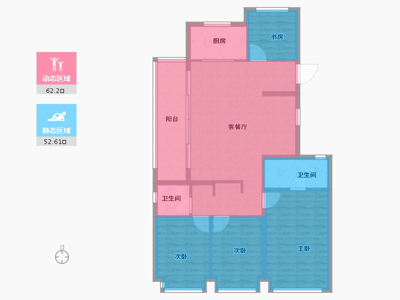 浙江省-杭州市-华发联发悦望荟-104.25-户型库-动静分区