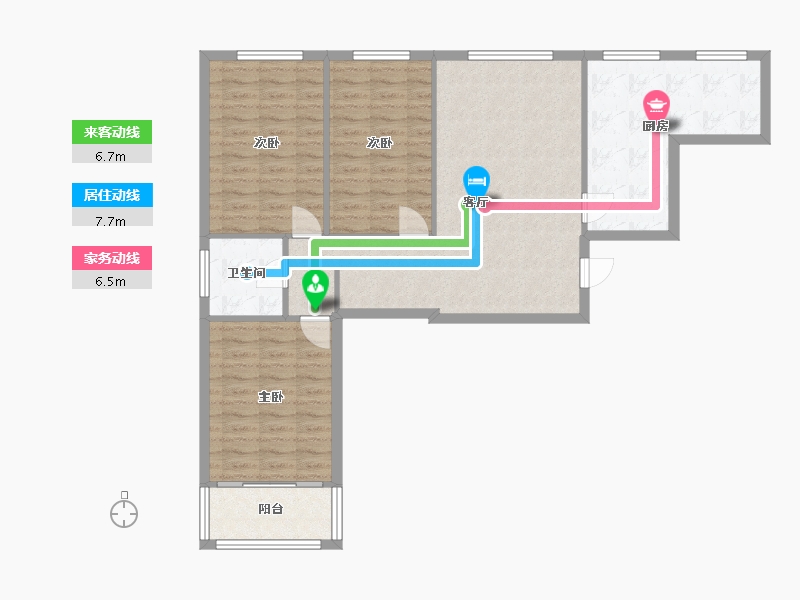 山西省-晋中市-玉湖佳苑-99.20-户型库-动静线