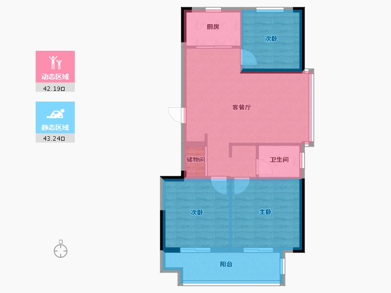 山东省-烟台市-天泰城-75.20-户型库-动静分区