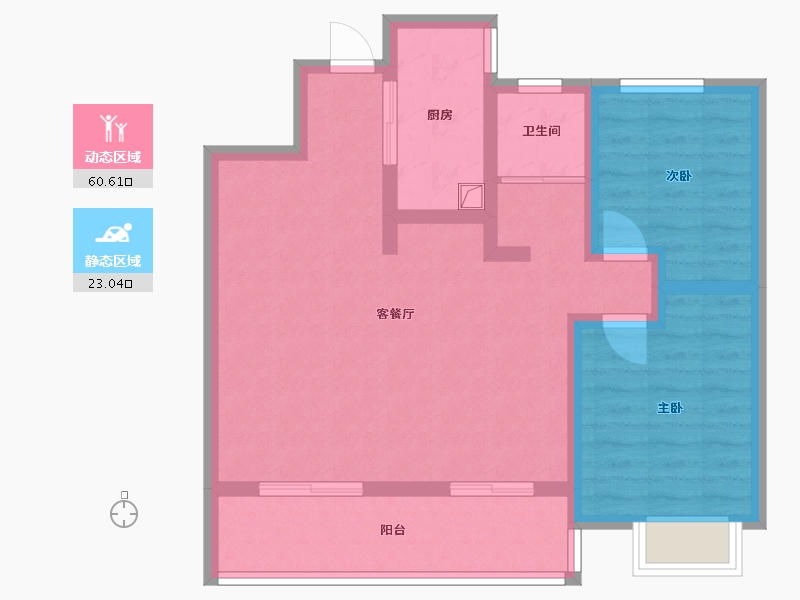 陕西省-咸阳市-中华世纪城-86.02-户型库-动静分区