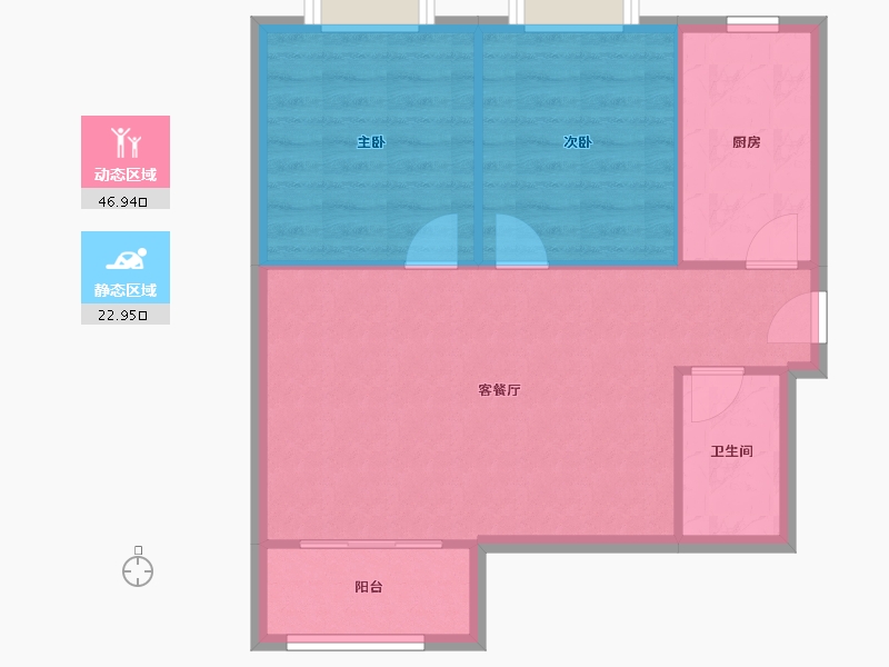 四川省-成都市-秀林苑-西区-66.81-户型库-动静分区