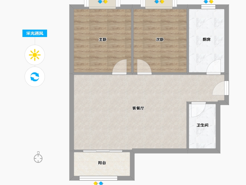 四川省-成都市-秀林苑-西区-66.81-户型库-采光通风