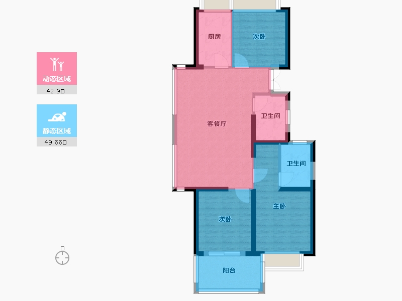 贵州省-安顺市-万博学府-92.00-户型库-动静分区