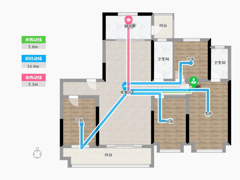 山东省-滨州市-儒苑上邦-131.20-户型库-动静线