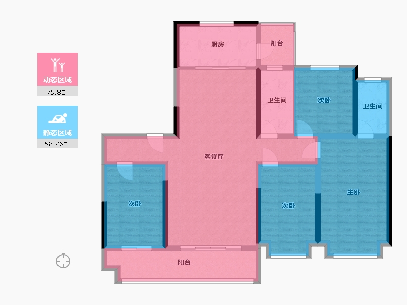 山东省-滨州市-儒苑上邦-131.20-户型库-动静分区