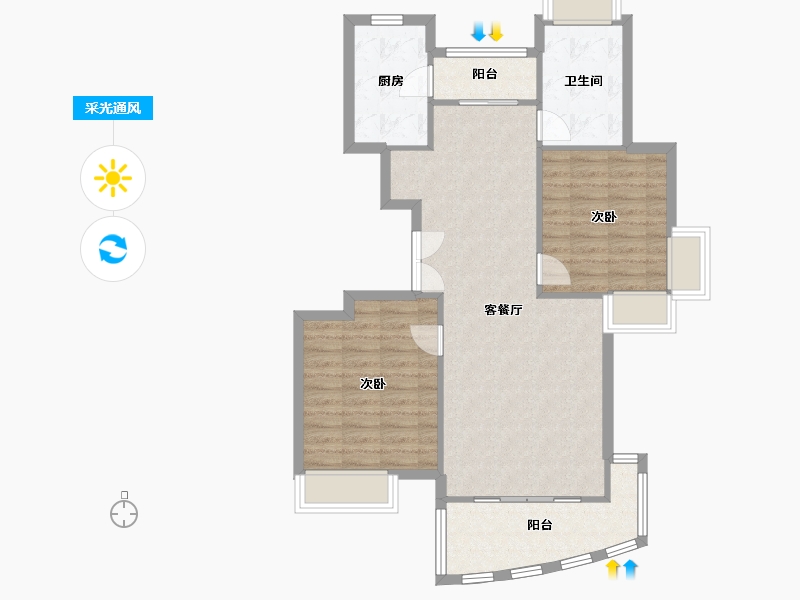 上海-上海市-三春汇秀苑-84.10-户型库-采光通风