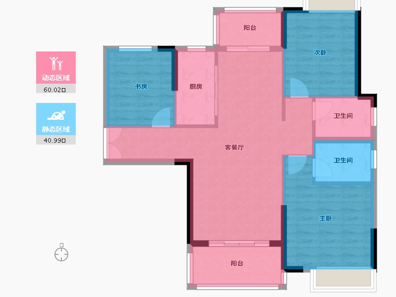 江苏省-徐州市-融耀新城-94.80-户型库-动静分区