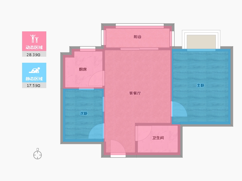 福建省-厦门市-新城南区安置房1区-55.00-户型库-动静分区