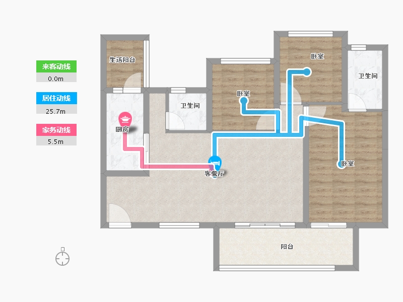 四川省-成都市-天府半岛-90.75-户型库-动静线