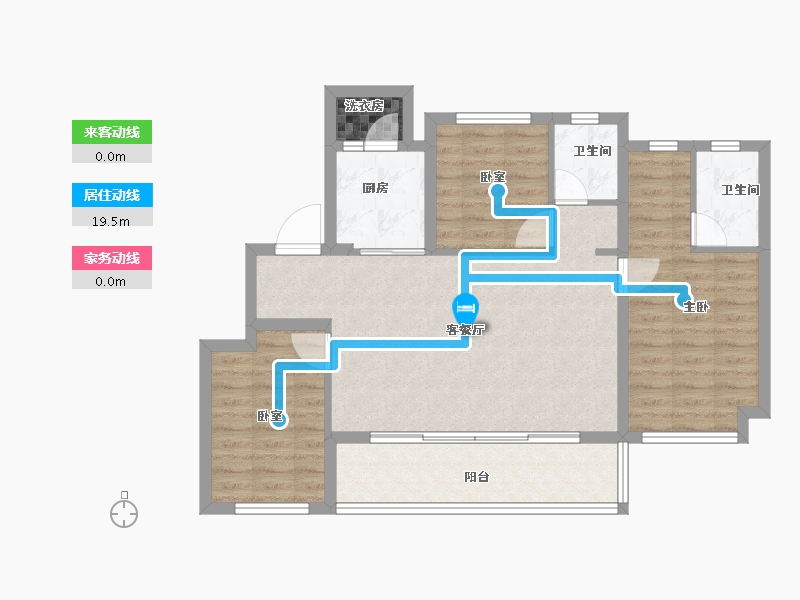 四川省-成都市-国贸臻原-86.25-户型库-动静线