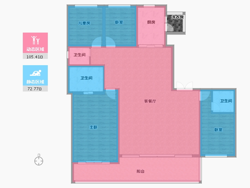 四川省-成都市-锦江赋-165.75-户型库-动静分区