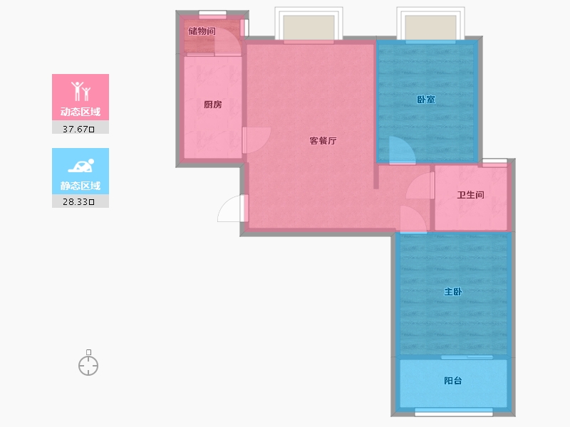 安徽省-合肥市-凤麟兰庭-68.00-户型库-动静分区