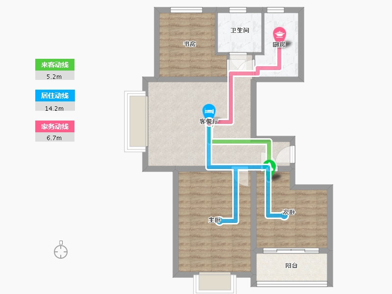 山东省-济宁市-中玮新城-80.00-户型库-动静线