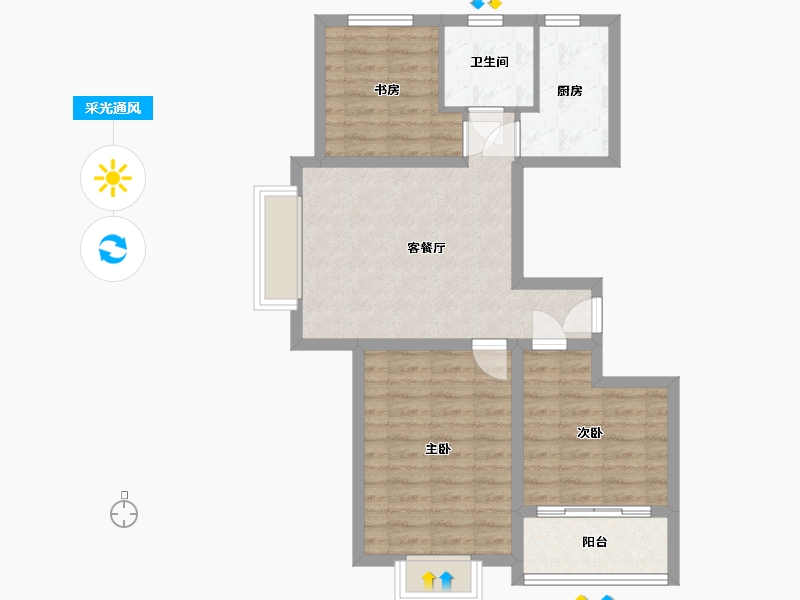 山东省-济宁市-中玮新城-80.00-户型库-采光通风