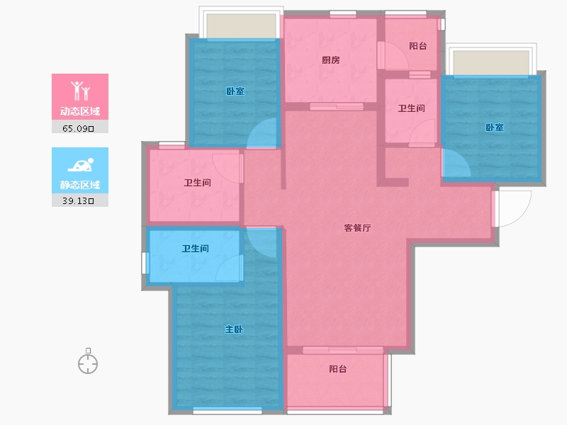 四川省-成都市-保利云上-92.25-户型库-动静分区