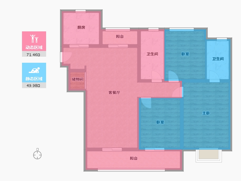 陕西省-咸阳市-融创中央学府-108.00-户型库-动静分区