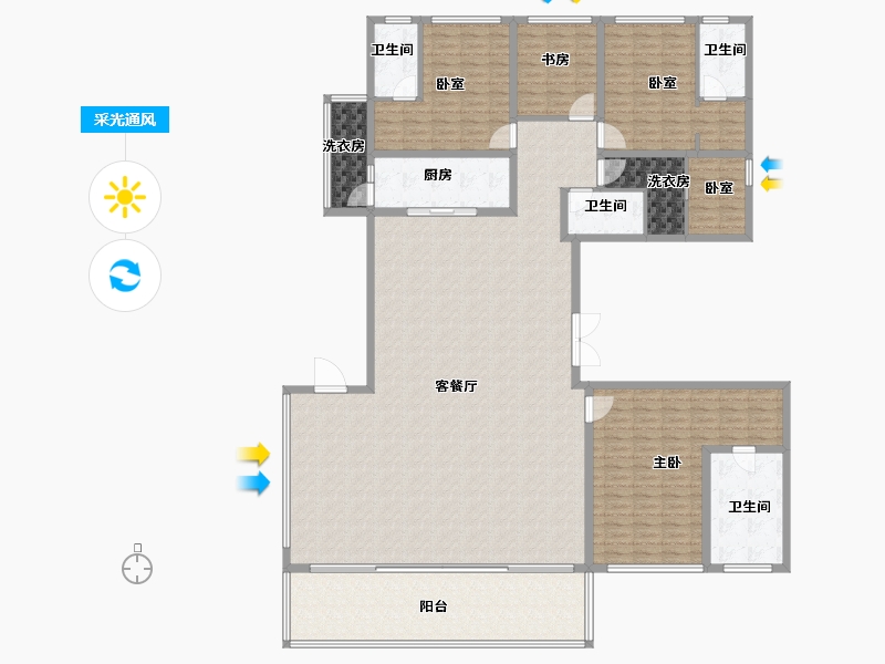 四川省-成都市-锦江赋-241.92-户型库-采光通风