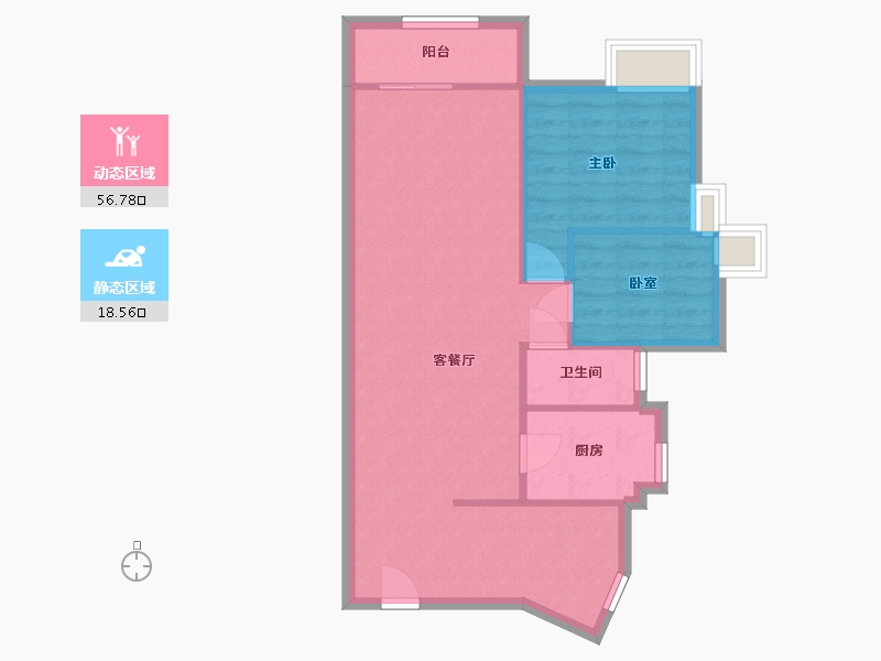 广东省-中山市-上品花园-72.00-户型库-动静分区