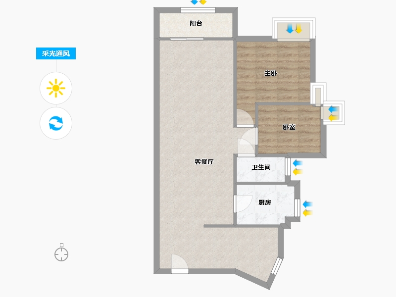 广东省-中山市-上品花园-72.00-户型库-采光通风