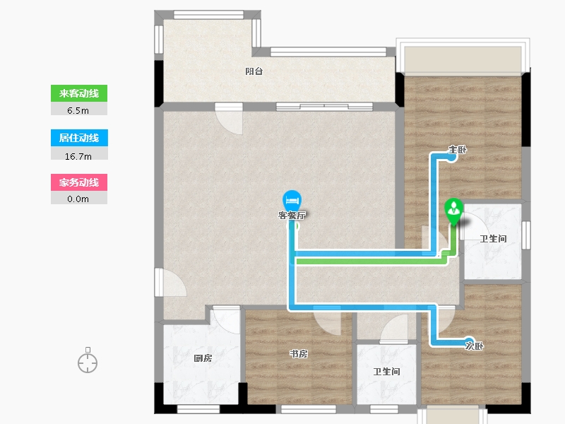 贵州省-遵义市-上景洋川-95.52-户型库-动静线