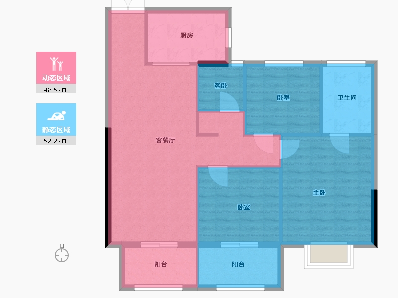 福建省-泉州市-书香学府-92.00-户型库-动静分区