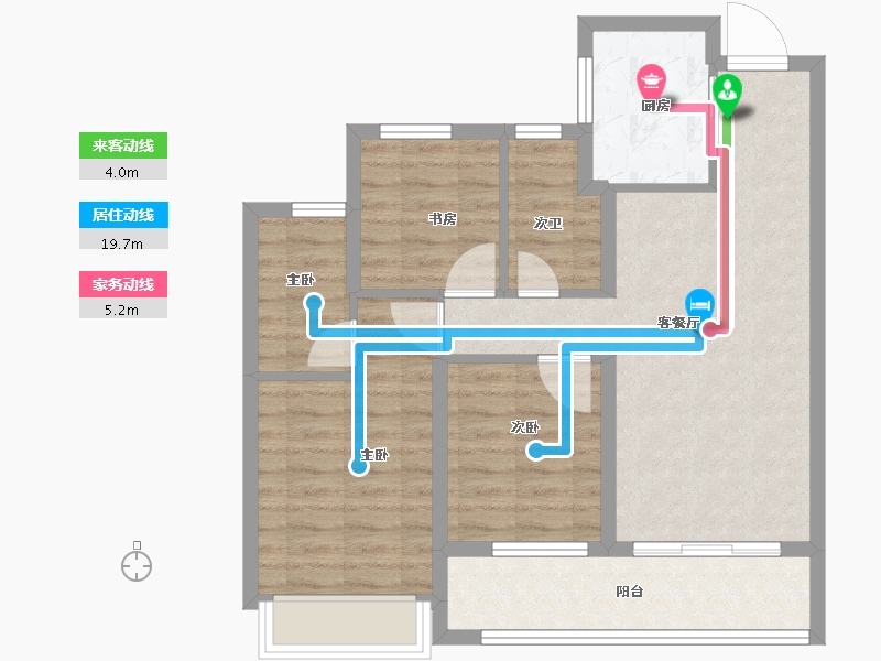 浙江省-杭州市-观奥宸府-74.04-户型库-动静线