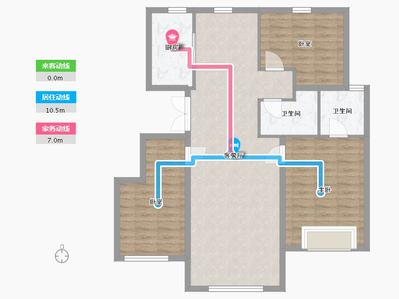 河北省-保定市-香邑澜廷-93.60-户型库-动静线