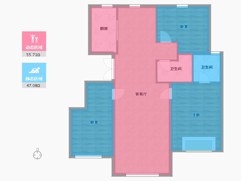 河北省-保定市-香邑澜廷-93.60-户型库-动静分区