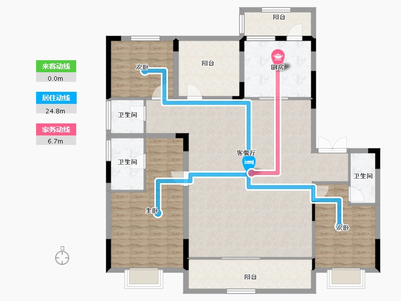 湖南省-长沙市-中国铁建·梦想·龙隐台-147.01-户型库-动静线