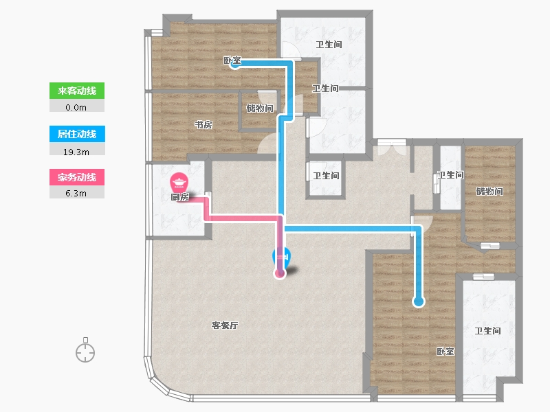 四川省-成都市-嘉佰道-145.51-户型库-动静线