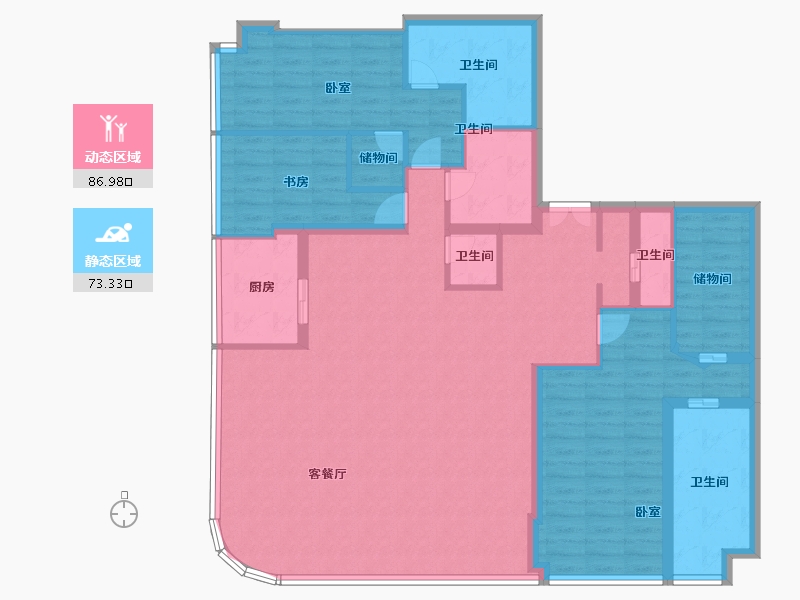 四川省-成都市-嘉佰道-145.51-户型库-动静分区