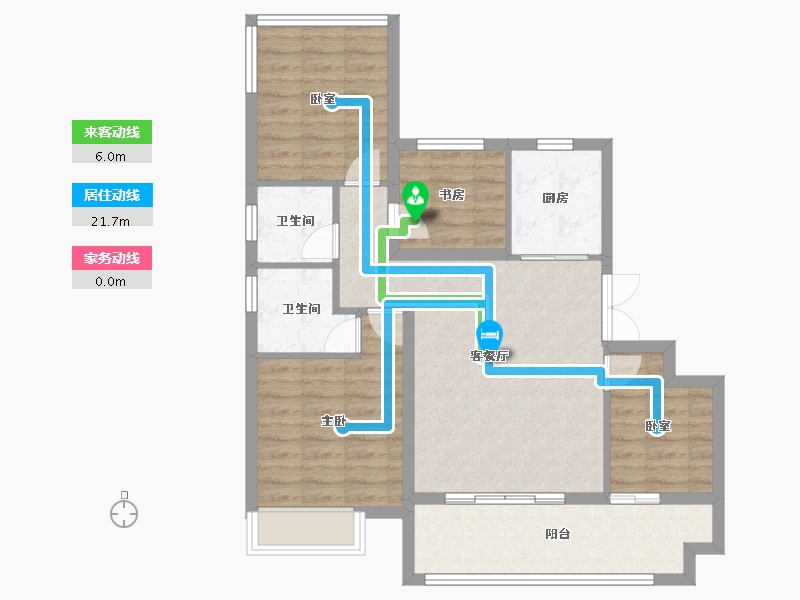 安徽省-合肥市-文一朗书轩-82.39-户型库-动静线