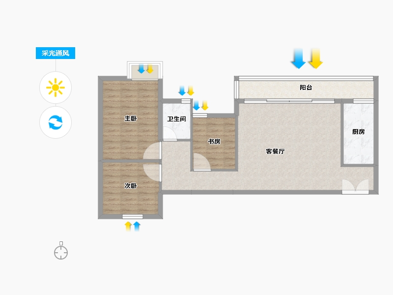 四川省-成都市-川发宽窄慢里-86.21-户型库-采光通风