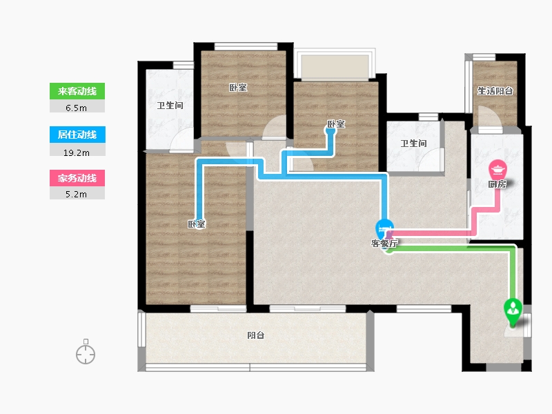 四川省-成都市-天府半岛-101.01-户型库-动静线