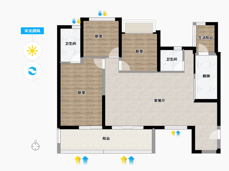 四川省-成都市-天府半岛-101.01-户型库-采光通风