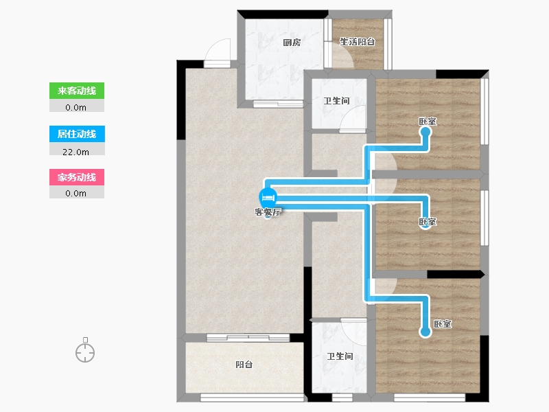 四川省-成都市-空港发展云玥栖棠-84.55-户型库-动静线