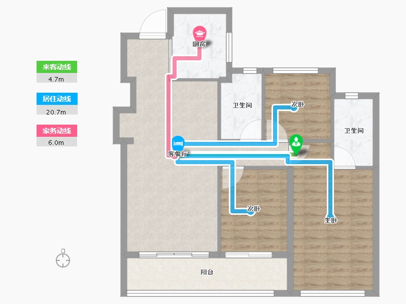 浙江省-杭州市-华发联发悦望荟-91.79-户型库-动静线