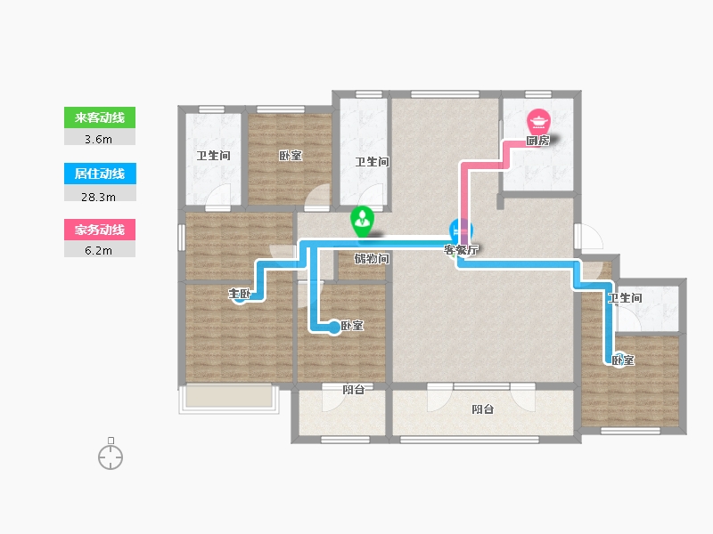 山东省-青岛市-海信九麓府-160.01-户型库-动静线