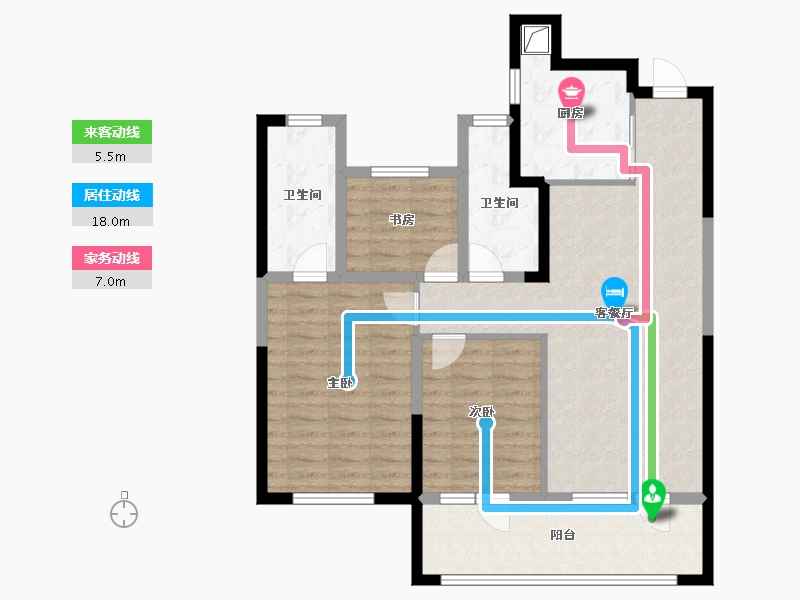 宁夏回族自治区-银川市-银川融创城-96.00-户型库-动静线