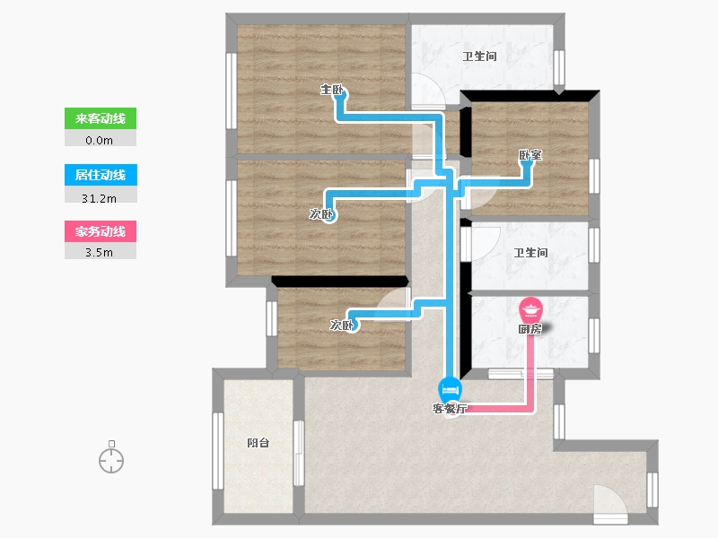 福建省-漳州市-国贸智谷-83.20-户型库-动静线