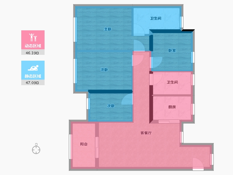 福建省-漳州市-国贸智谷-83.20-户型库-动静分区