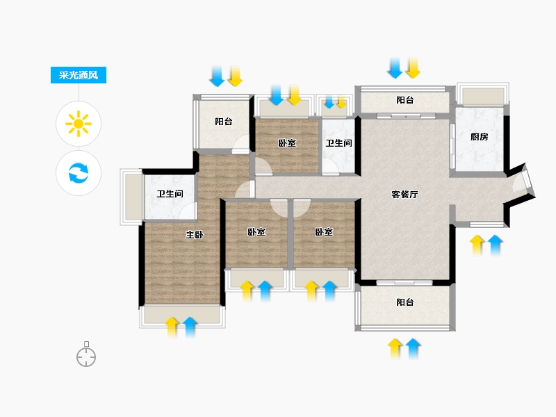 广东省-惠州市-星河传奇-112.36-户型库-采光通风